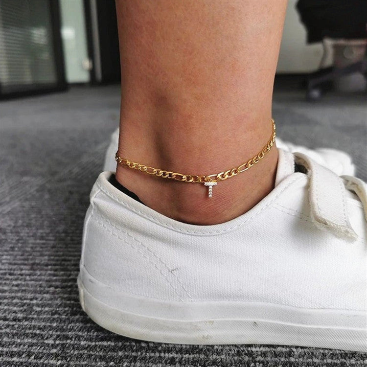 Amor Initial Anklet