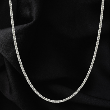 Cuban Necklace 3mm White Gold