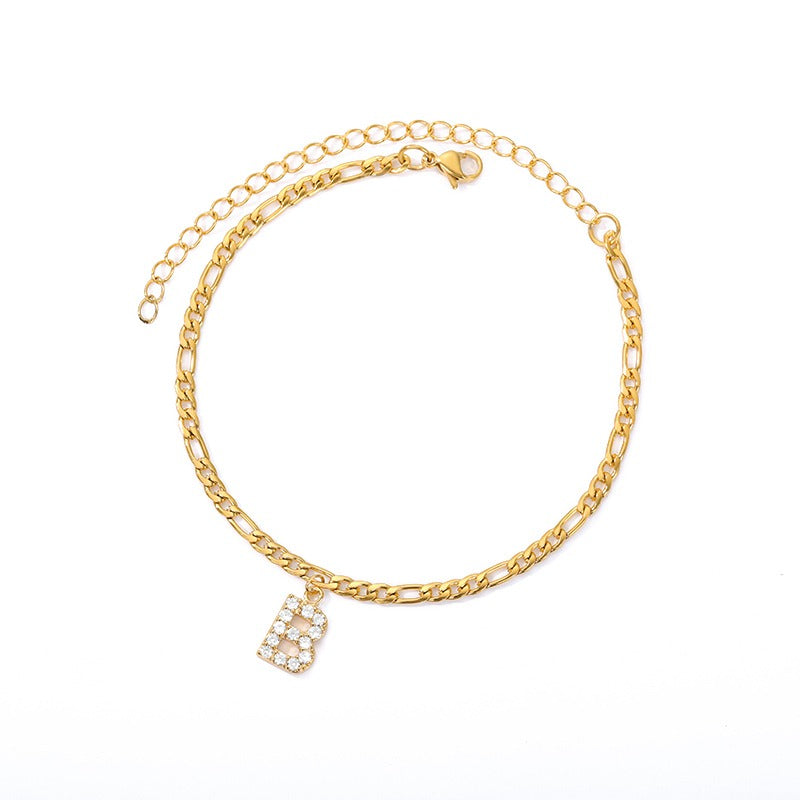 Amor Initial Anklet