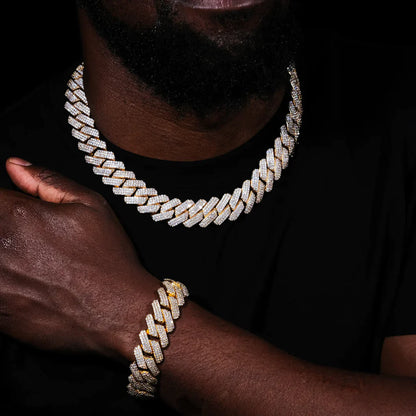 Iced Out Cuban Link Chain + Bracelet