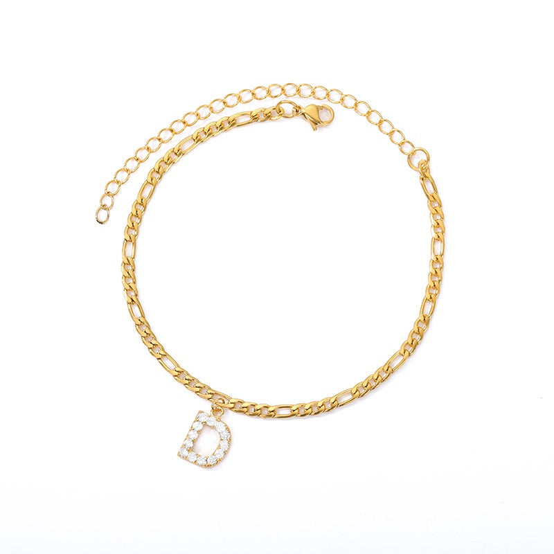 Amor Initial Anklet