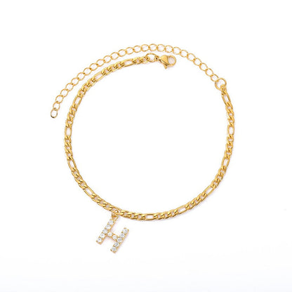 Amor Initial Anklet