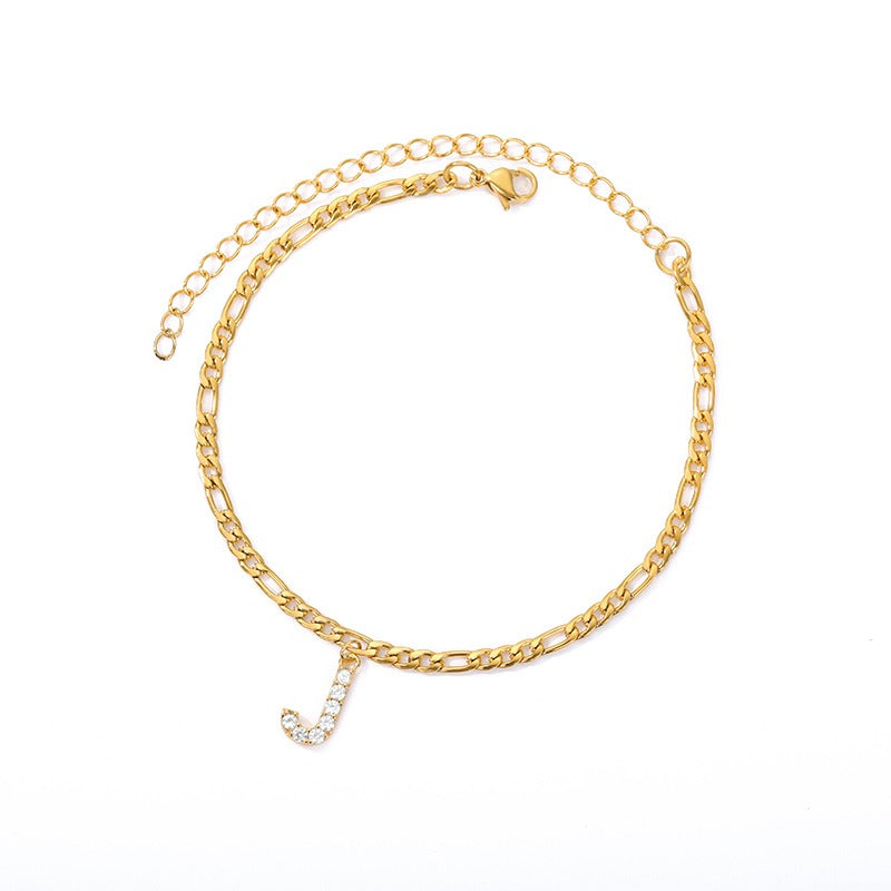 Amor Initial Anklet