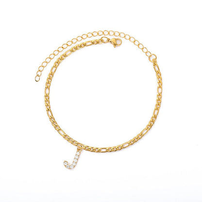 Amor Initial Anklet