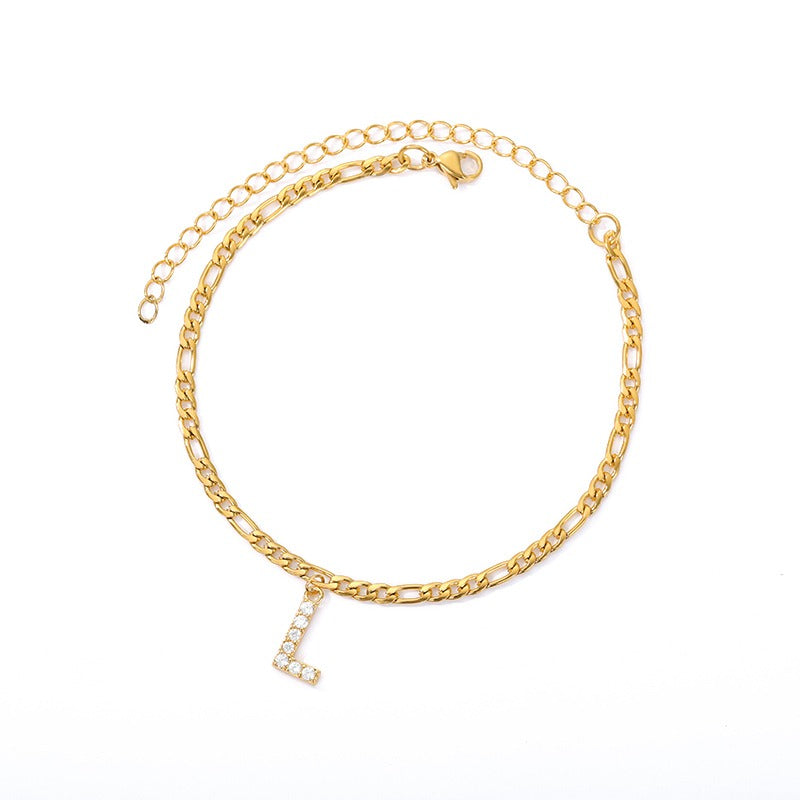 Amor Initial Anklet